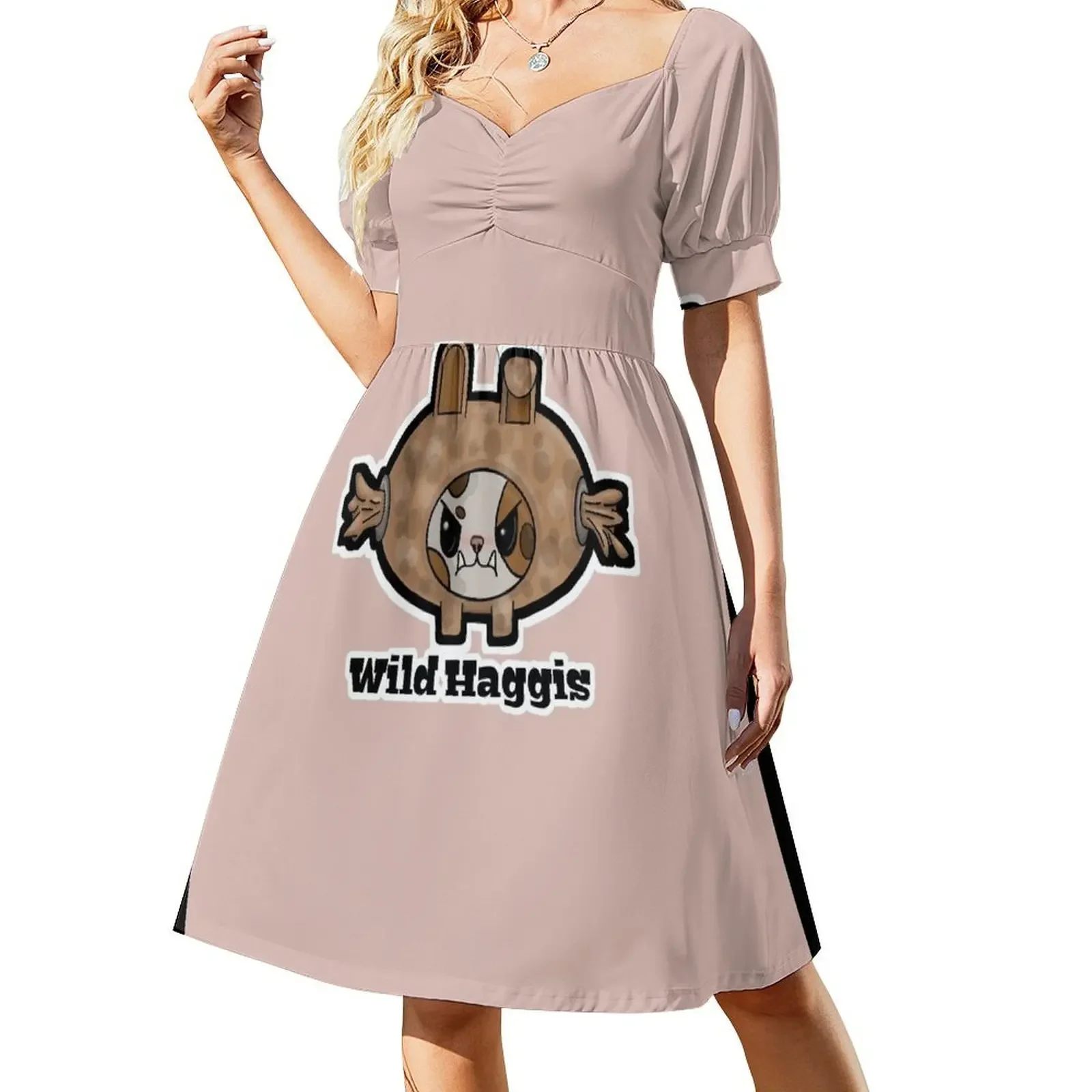 thumbnail image 1 of Vestido rosa sin mangas de Haggis salvaje Traje de verano para mujer Vestidos sueltos elegantes para mujer Vestidos largos Vestido, 1 of 7