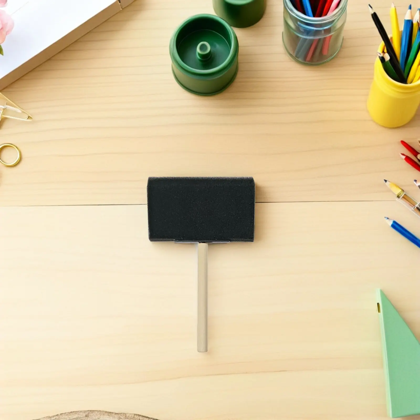 30Pcs 스폰지 페인트 브러쉬 DIY 공예용 폼 브러쉬 페인팅 스폰지 브러쉬 스텐실링 벽 캔버스 아트 용품