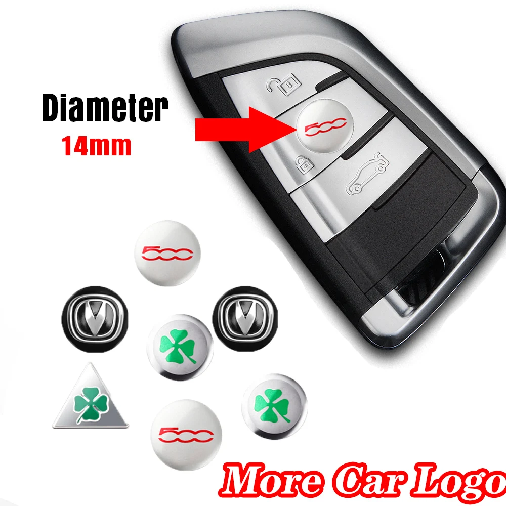 thumbnail image 1 of 10 pegatinas de aluminio de 14mm para llave remota de coche, emblema, accesorios para Seat Ibiza 6j 6l Leon MK3 5f mk2 mk1 Ateca Formentor FR, 1 of 4