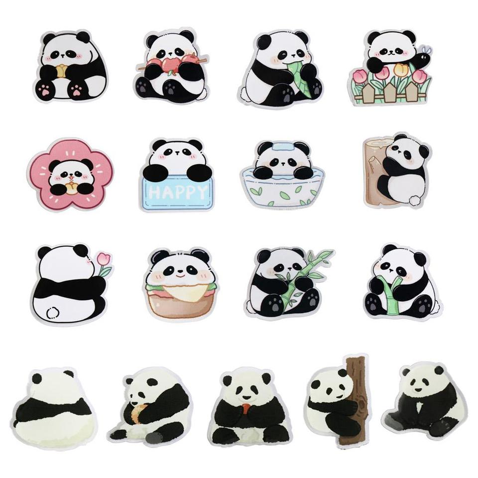 Lapel Panda Acrylic Panda Pin Cute Cartoon Flower Panda Brooch Breastpin Bear Animal Badge Party