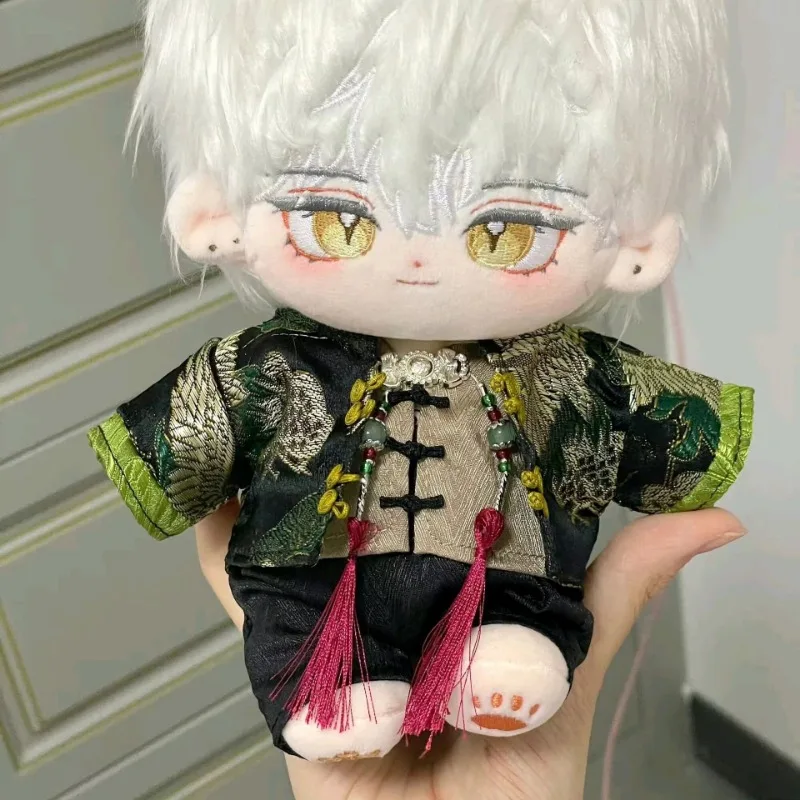 Chinoiserie Retro Embroidery Hanfu Costume Suit No Attributes Ancient Style 20cm Plush Cotton Doll Change Clothes Outfit Gift 3