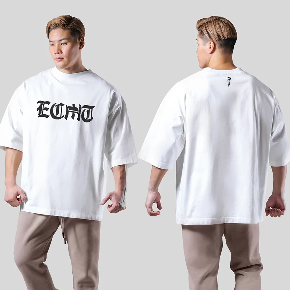 

Футболка мужская хлопковая с коротким рукавом, Повседневная модная рубашка для фитнеса и бодибилдинга, уличная одежда в стиле хип-хоп, лето