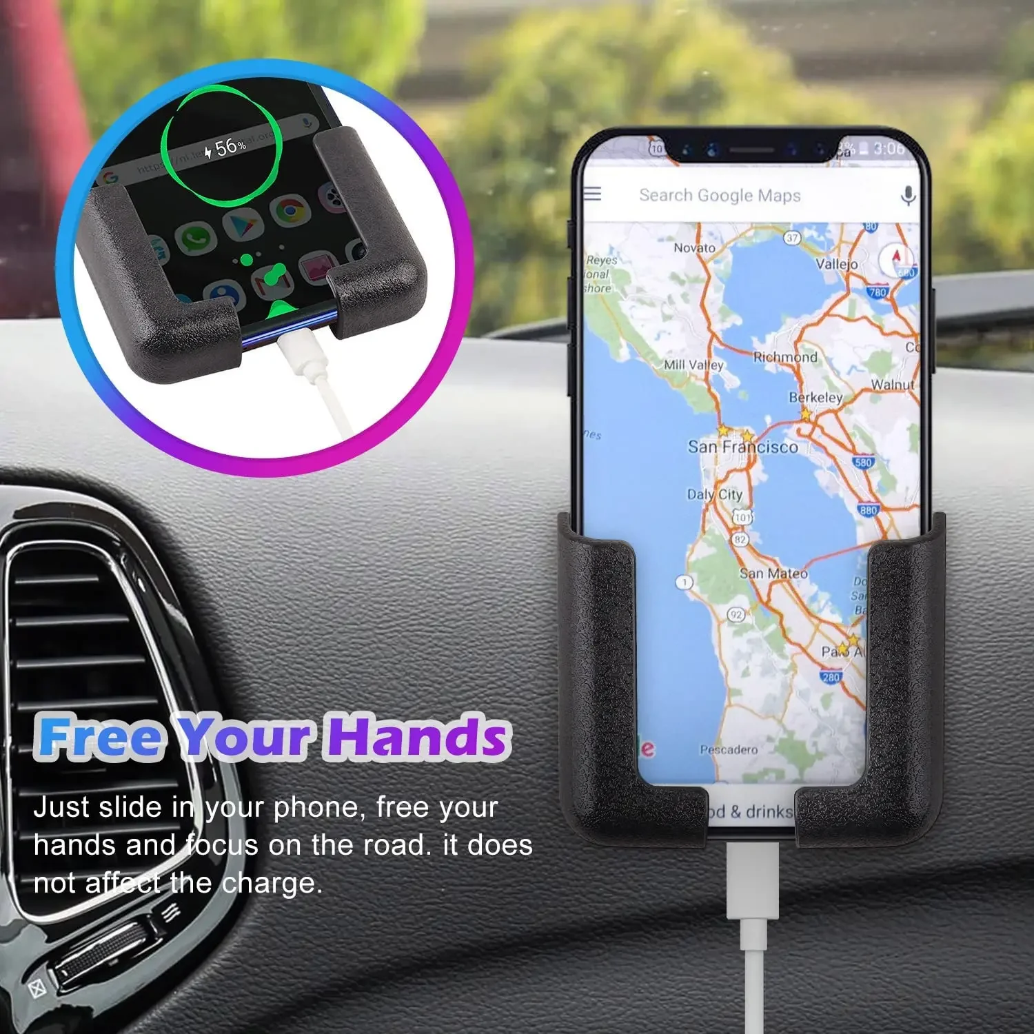 Versatile Car Phone Holder and Wall Hook Mount