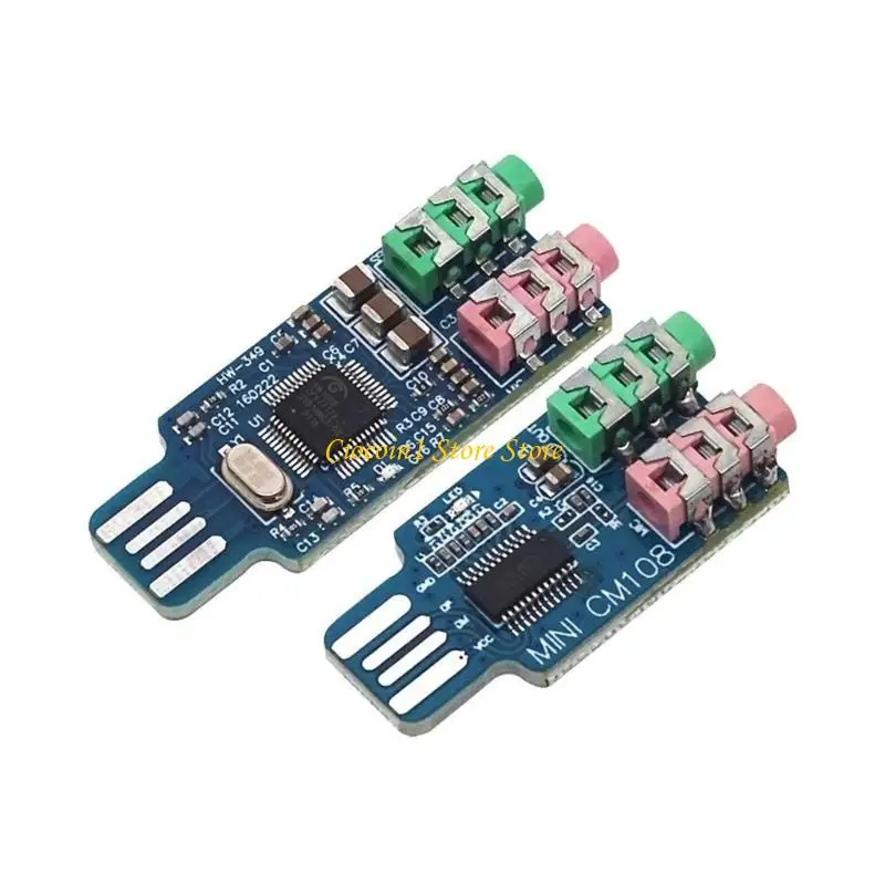A3PC CM108 USB 사운드 카드 모듈 노트북 컴퓨터 용 무료 드라이버 3.5Mm 마이크 잭이있는 외부 사운드 카드 보드