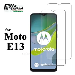 Premium Tempered Glass Screen Protector - HD Crystal Clear, 9H Hardness, Case - Friendly for 4 PCS (For Moto E13)