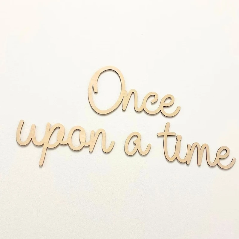 Деревянный детский Знак Once Upon A Time, настенный акриловый знак для детской комнаты