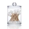 Clear Acrylic Makeup Pads Storage  Box with Lid Cotton Swab Jar Dispenser Cotton Ball Rounds Container Holder Bathroom Organizer 6