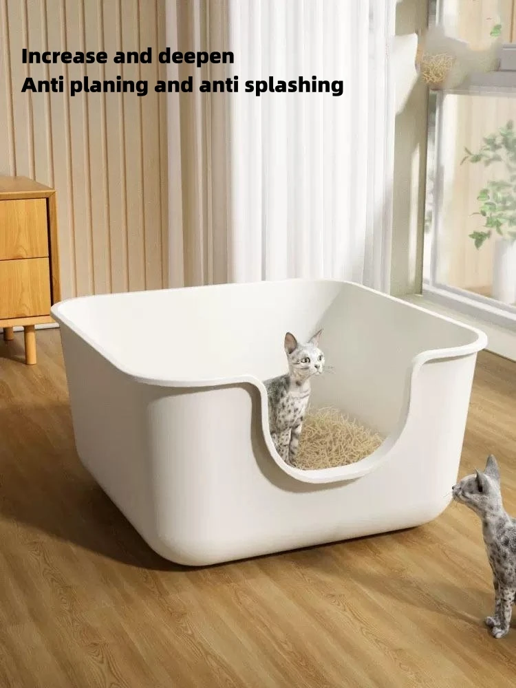 Catlitterbasinoversizedfullysemienclosedopencattoiletanti