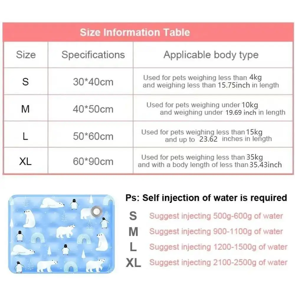 Pet Cooling Mat Ice Gel Bed For Dogs Portable Comfortable Durable_voghion.com