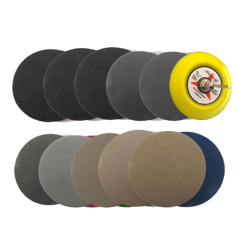 

100pcs/set 2inch 50mm Wet Dry Sandpaper Sander Disc With Hook And Loop Sanding Pad Wood Metal Jade Polishing Abrasive Tools