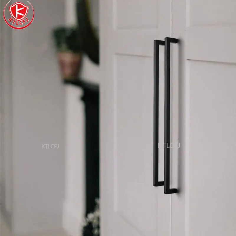 

New Cabinet Door Handle Modern Simple Lengthened North European American Type Wardrobe Cabinet Handle Golden Single Hole