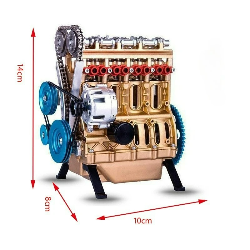Kit de modelo de motor diy, artesanato em resina, modelo de resina, coleção clássica, escritório doméstico, ornamentos criativos de resina
