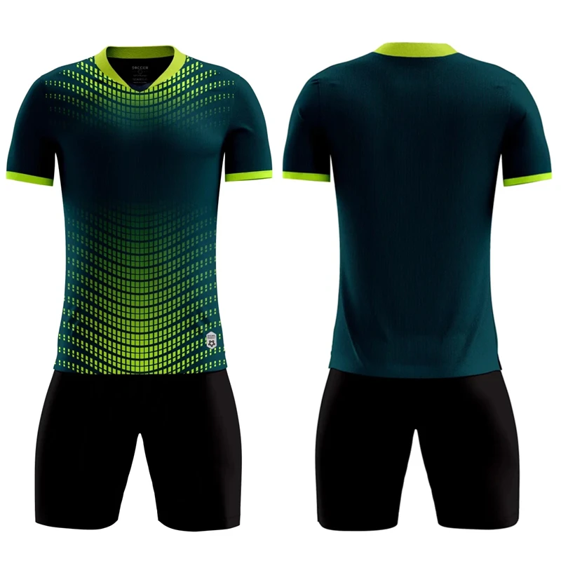 Wavy Streak Kids Soccer Jerseys Kits Supports Special Name Number Youth Adult Football Suit T-shirt Shorts 4XS-5XL