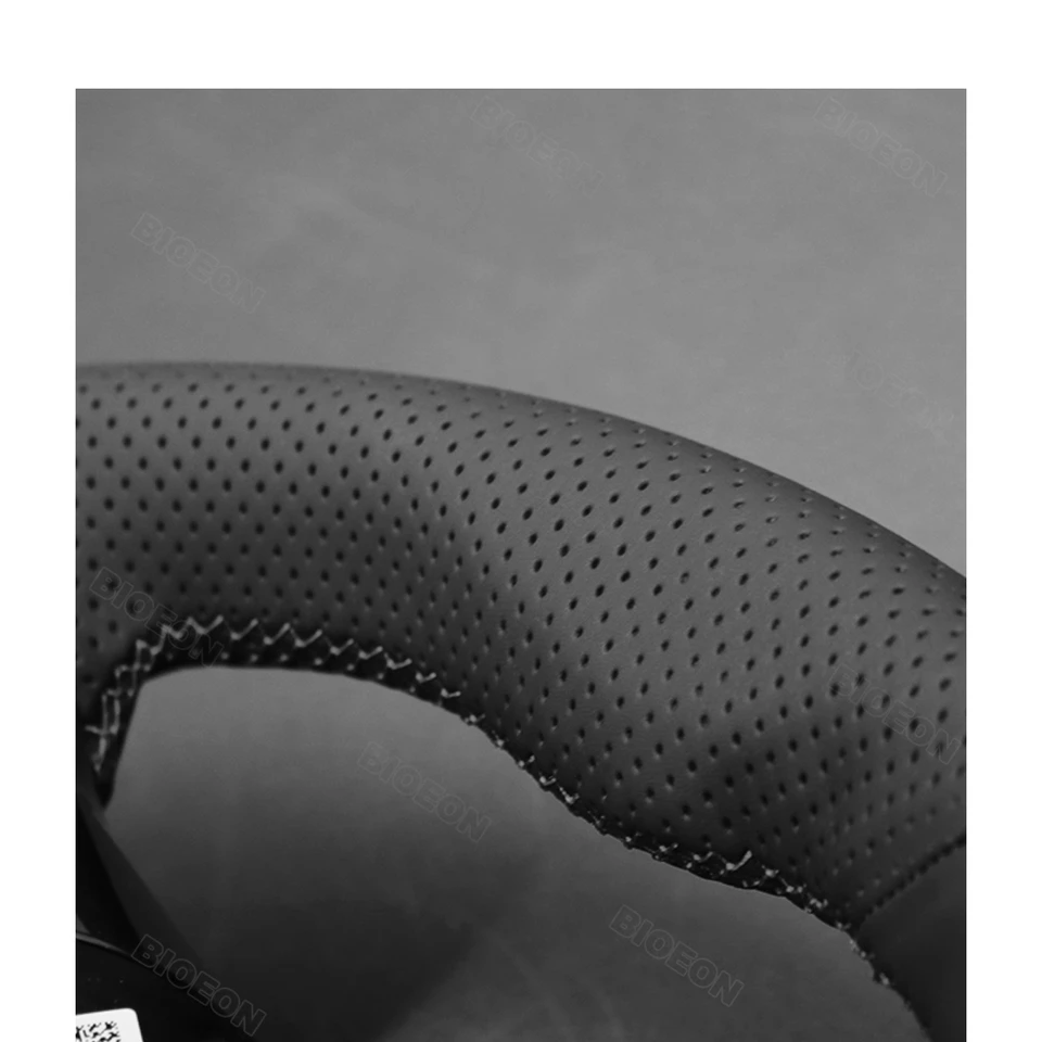 MEWANT Housse De Volant En Cuir Véritable Et Bande Supérieure Rouge Pour Peugeot 208 Et 308 GT Line 2013-2019 / 2014-2021