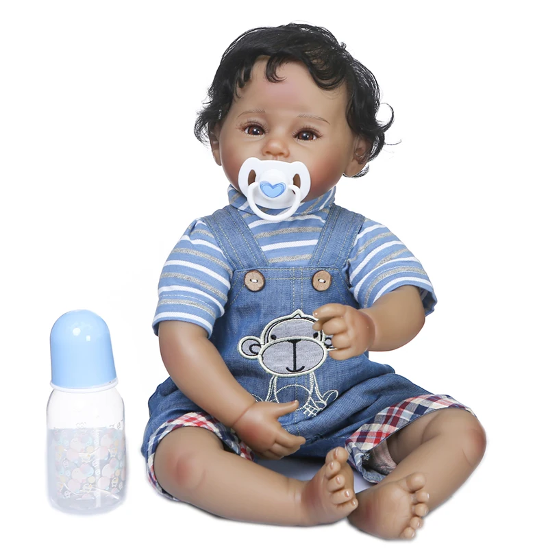 

20 Inches Reborn Bebe Raven 52cm Reborn Baby Black Skin Finished Baby Realistic Alive Lifelike Newborn Dolls Gift