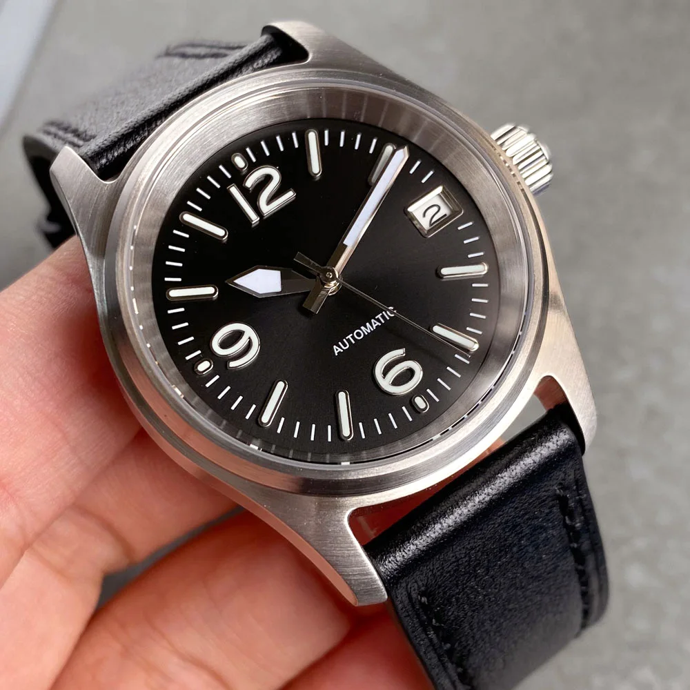Tandorio 36mm Military Pilot Diving Watch Simple Dial