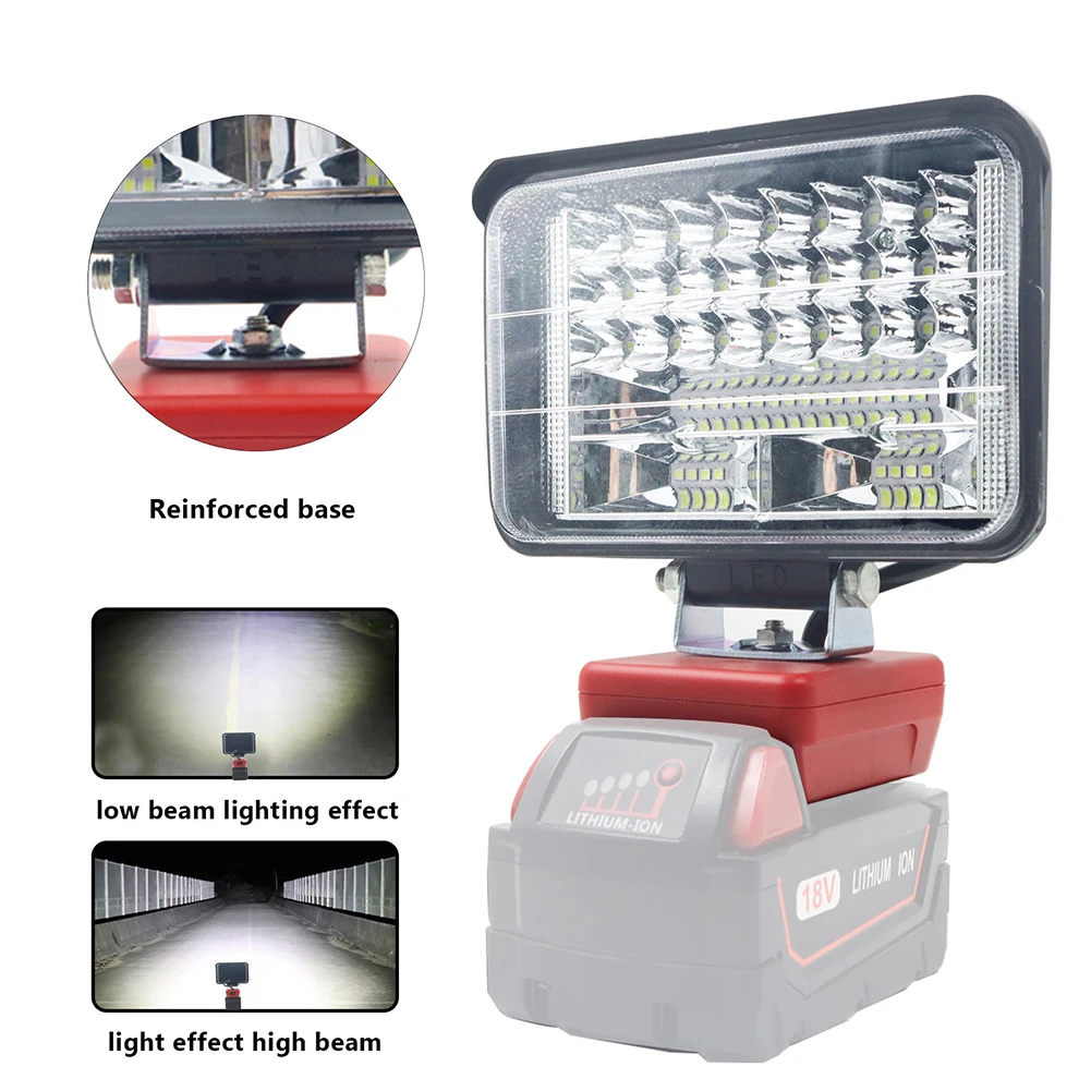 밀워키 리튬 M18 20V 배터리용 LED 작업등, 휴대용 비상 홍수 램프, 캠핑 램프 스포트라이트, 3 인치 손전등