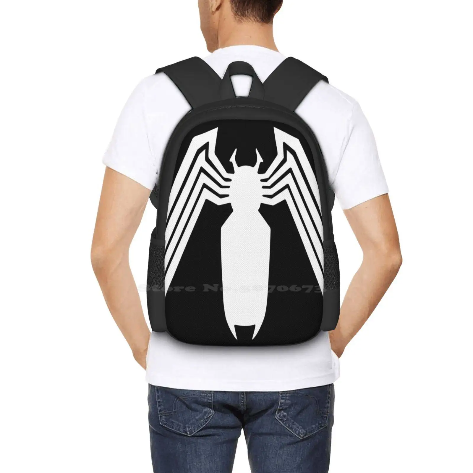 Alien Goo Large Capacity School Backpack Laptop Bags Alien Movie Venom Comic Goo Symbiote