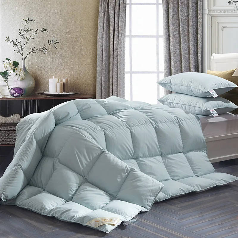 Hotel duvet spring and autumn quilt single warmth, winter quilt double thickened home core classic solid color