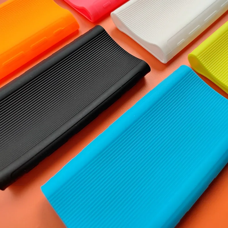 Silicone Power Bank Case Cover For Xiaomi Power Bank 3 10000 MAh Dual USB Port Skin Shell Sleeve