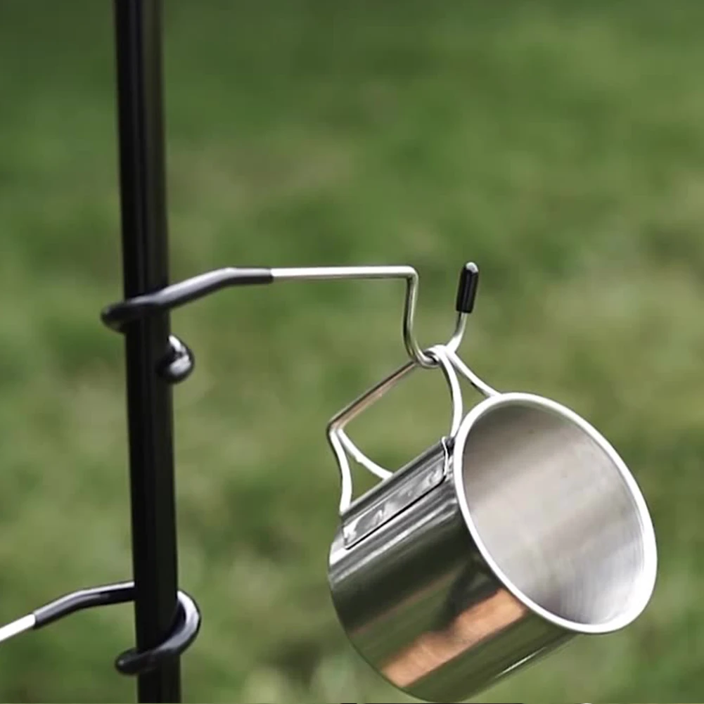 8Pcs Stainless Steel Camping Lantern Hook Hangers Outdoor Lamp Hanger Stand Hunting Fishing Lantern Hanger Outdoor Camping Tools