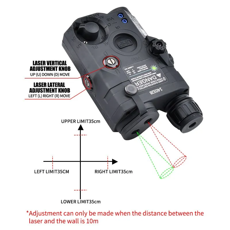 Tactical Airsoft IR Fill Light AN PEQ-15 LA5C PEQ15 Red Dot Green Blue Laser Indicator M600 Flashlight Rifle Weapon Scout Light