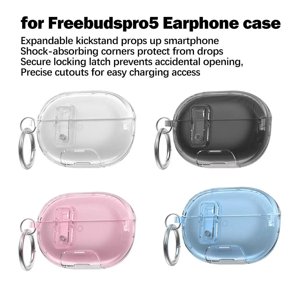 Protective Clear TPU Headphone Case with Secure Lock and Dust Resistance