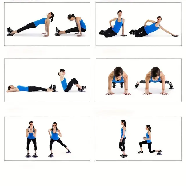 2 PC pilates slide plate yoga ab foot fitness slide plate home exercise core training slide board slide mat 4