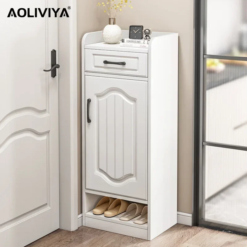 

SH AOLIVIYA Narrow Small Shoe Cabinet Home Entrance Door Outdoor Aisle Entrance Simple Elevator Mouth Shoe Rack