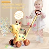 Bubble Machine Outdoor Hand Pushed Electric Light Bubble Toy New Fun Kids Cartoon Hand Push Walking Deer Toy Gift 2