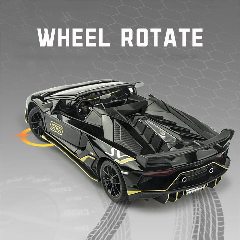 1:24 Lamborghini Aventador SVJ 63 Alloy Car Model Diecast Car