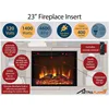 Mateo 30 Inch Electric Fireplace with Mantel and Shelf, Replaceable Fireplace Insert Heater, Freestanding, Remote Control, 3