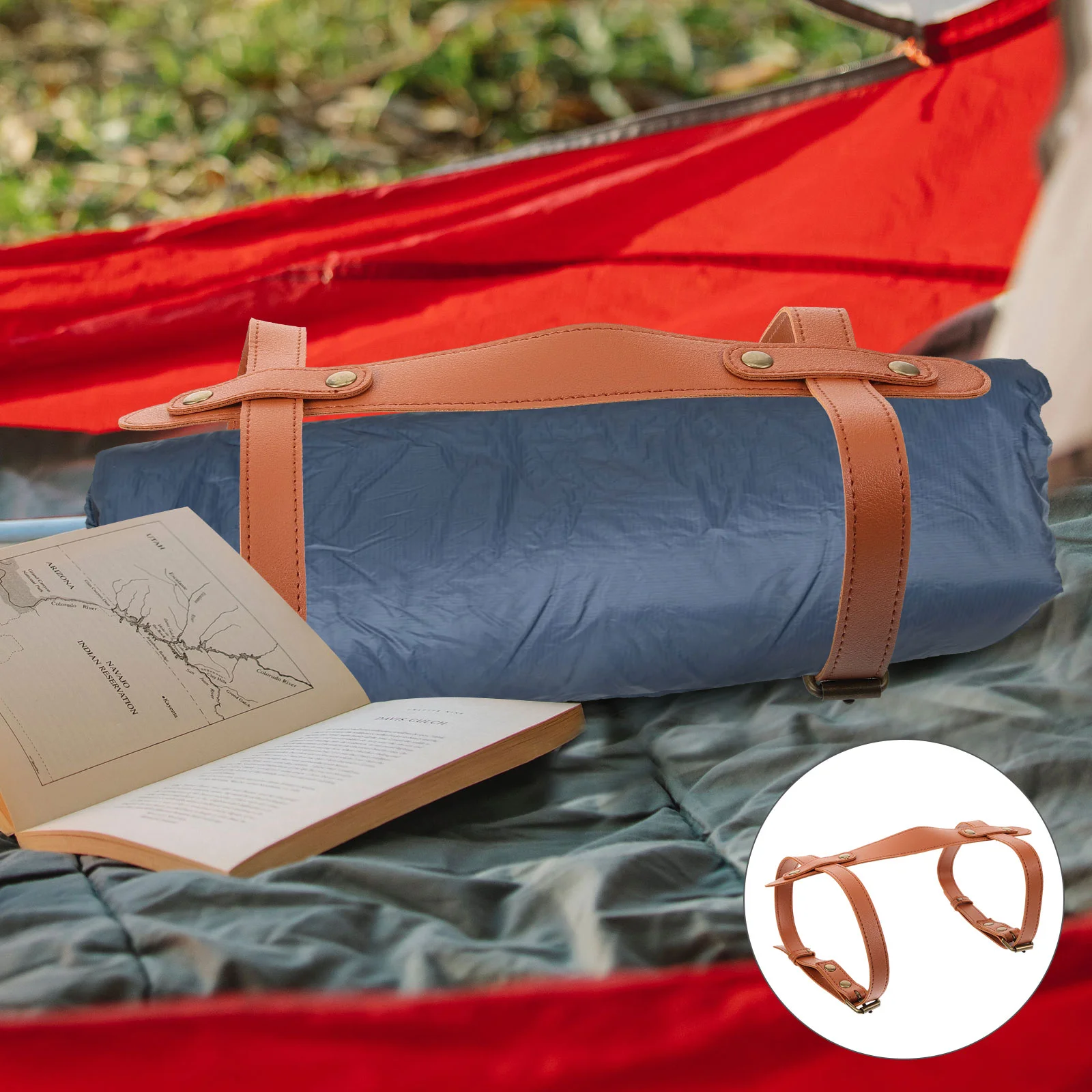 

Outdoor Picnic Blanket Carry Strap for Camping Travel Rug Carrier Motorcycle Bedroll Strap