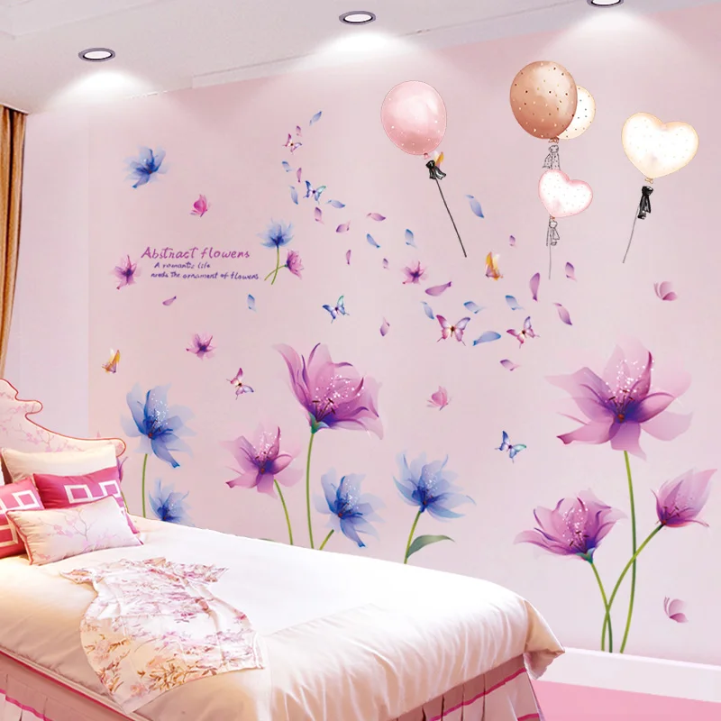 

[SHIJUEHEZI] Flowers Plants Wall Stickers DIY Cartoon Balloons Wall Decals for House Living Room Kids Bedroom Nursery Decoration