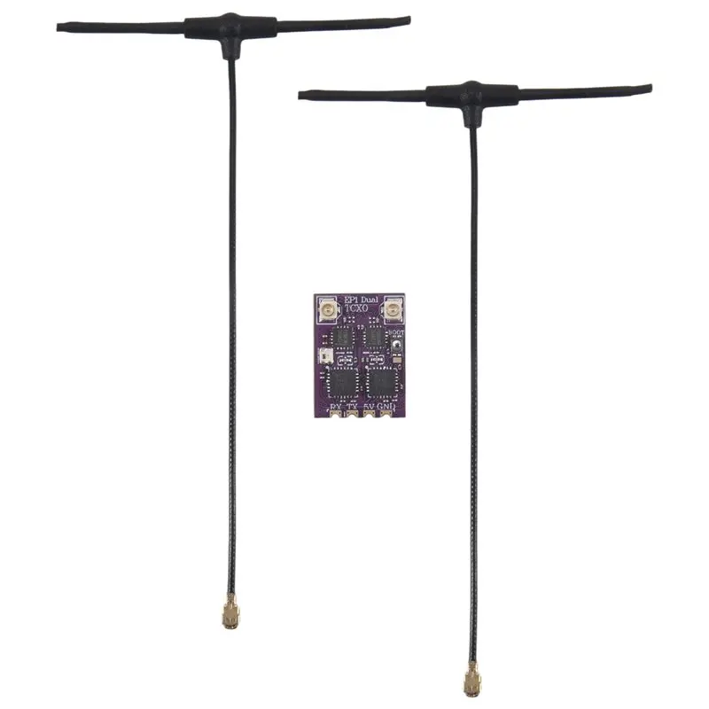 AEF1-For Happymodel EP1 듀얼 TCXO 수신기 ESP32 2.4Ghz 2400-2480Mhz CRSF ELRS 미니 FPV 레이싱 드론 수신기 EP1 듀얼 TCXO Dura