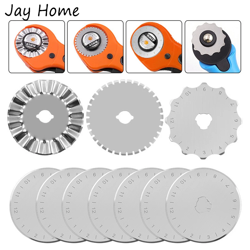 

5/3PCS Rotary Cutter Blades Replacement Rotary Blades Round Trimmer Refill Blades in 45mm for Quilting Cutting Sewing Crafts