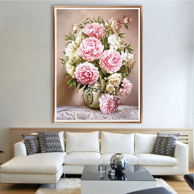 Diamond painting of flowers . If you like it, you can learn more about it  with me.