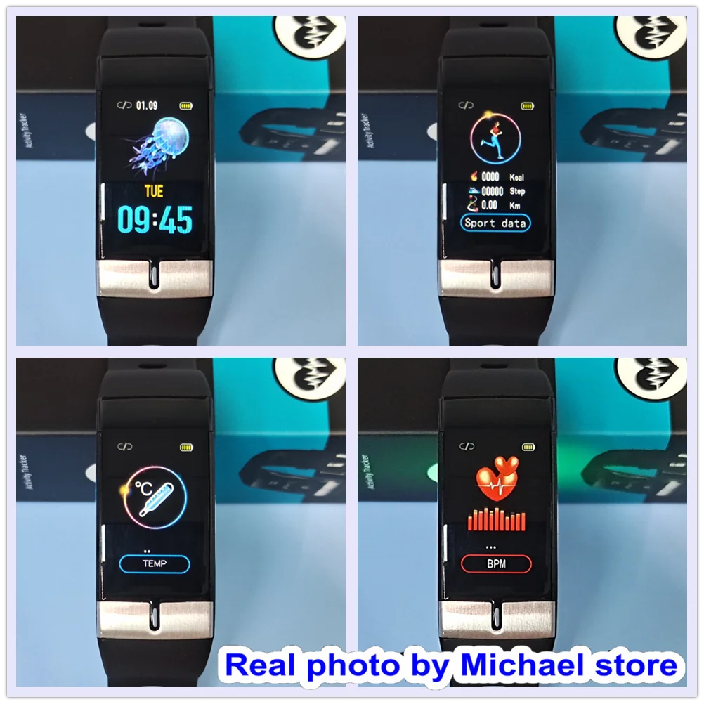 2021 Smart Watch Men E66 Body Temperature ECG PPG Waterproof Sport Bracelet Blood Oxygen Heart Rate Smartwatch For iOS Android