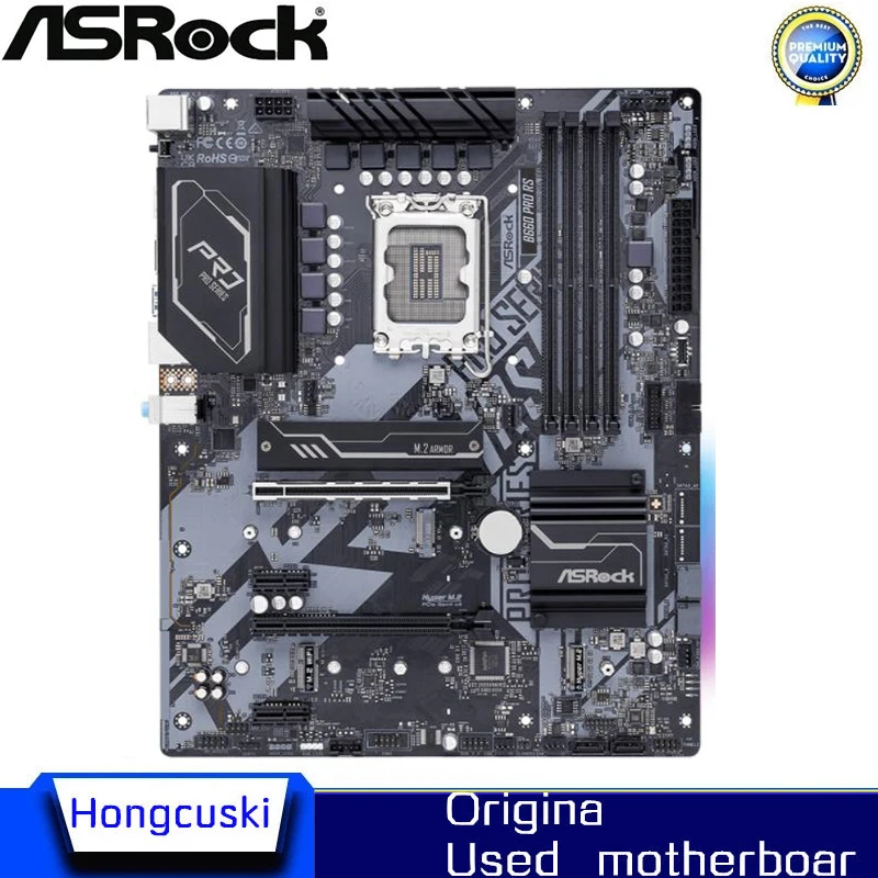Б/у материнская плата B660M для ASROCK B660 Pro RS LGA 1700 DDR4 B660 поддерживает процессор i5 10400f i3 12100f 12400f