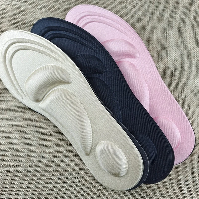 4D Memory Foam Shoes Insole Breathable Pain Relief Massage Fasciitis Cushioning Insoles Feet Arch Support Sports Pads Women Men