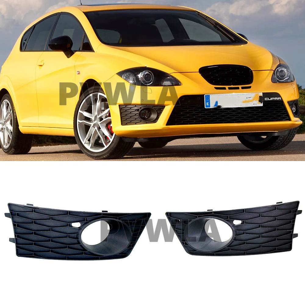 Front Bumper Fog Lamp Capa, Grade de Luz Guarnição, Seat Leon, Cupra FR, 2009, 2010, 2011, 2012, 1P0853665P, 1P0853666P