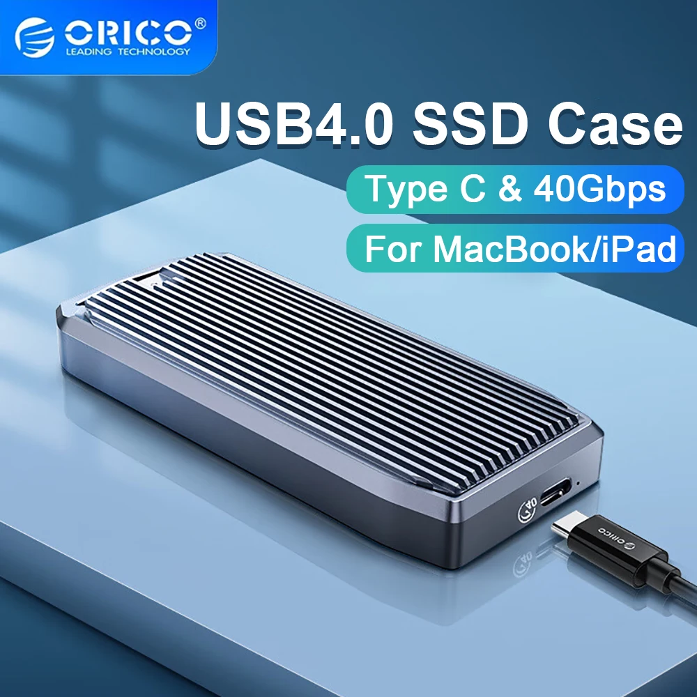 ORICO USB4.0 M.2 SSD Case 40Gbps M2 NVMe Enclosure M.2 to USB Type C 4.0  SSD Adapter for NVME M Key SSD Disk Box M.2 SSD Case
