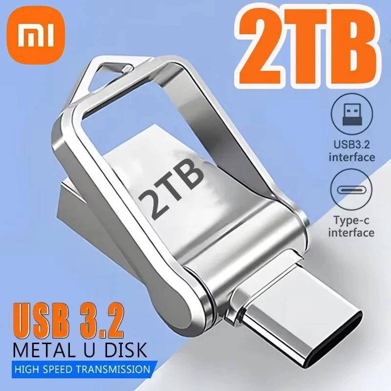 Xiaomi USB 3.2 2TB Flash Drive High Speed Type-C Interface Dual-Use Flash Memory 512GB 1TB Stick For Phone Windows 11 Computer 1