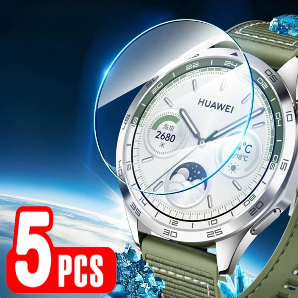 5Pcs Hardness Tempered Glass Screen Protector for Huawei Watch GT 4 46MM 41MM Anti-Scratch Film watch screen protector