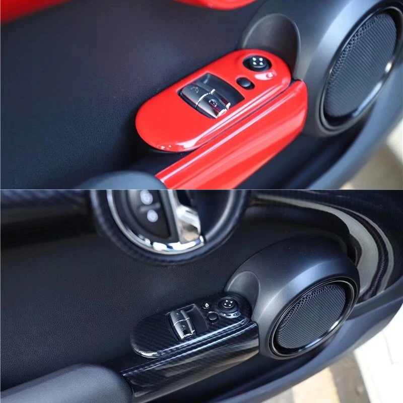 자동차 창문 리프트 단추 패널 장식 스티커, BMW 미니 원 쿠퍼 S F55 F56 F57 인테리어 수정 액세서리