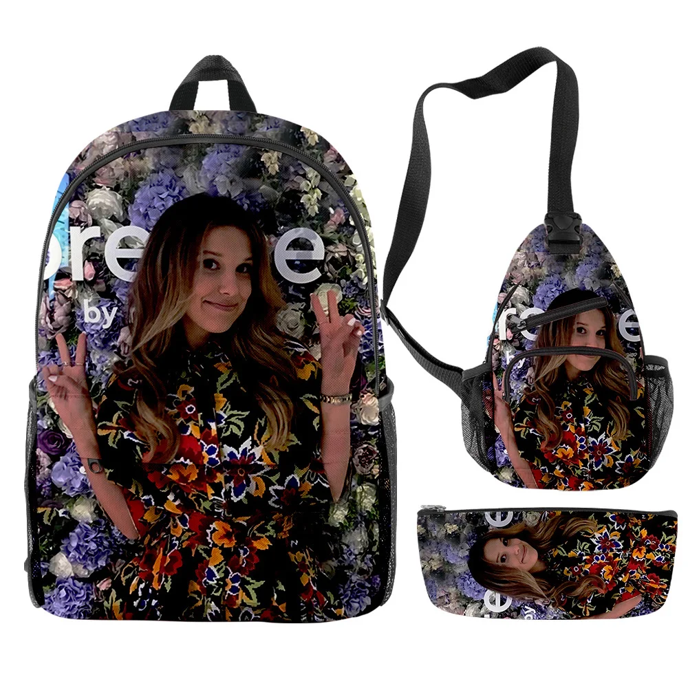 

Fashion Youthful Funny Millie B Brown 3pcs/Set Backpack 3D Print Bookbag Laptop Daypack Backpacks Chest Bags Pencil Case