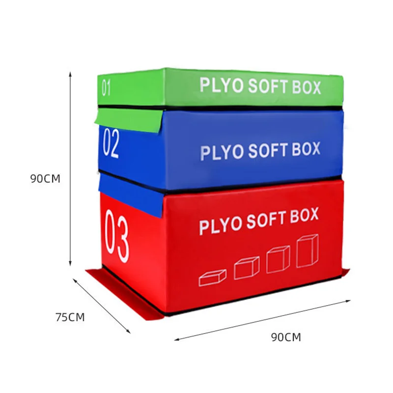 Plyo měkké skříňka stohovatelná pro dospělé pro skříňka skákání bilanční rok plyometrics bilanční rok plyometric skříňka velký velký rozměr 4 výšek progres