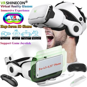 G02EF Occhiali VR per realtà virtuale Occhiali IMAX HD 3D Google Cardboard Box Cuffie stereo VR per telefono Android IOS, supporto Gamepad 1