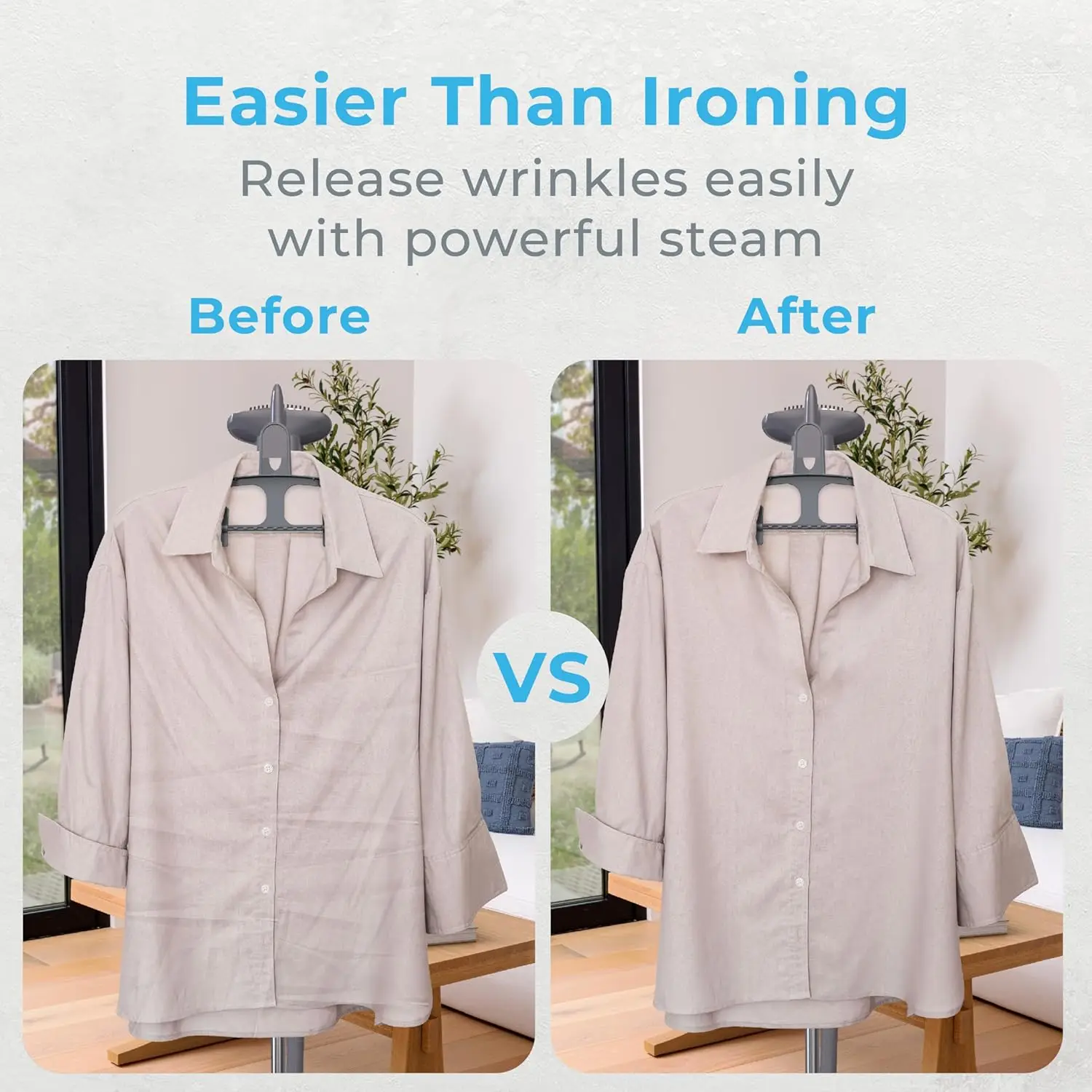 Enrichment® PureSteam™ XL Standing Fabric Steamer - Professional Wrinkle Remover Heats in 45 Seconds; 1/2-Gallon Tank for 1 3
