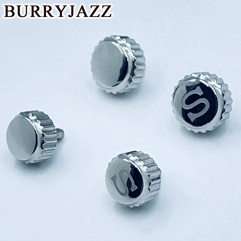 Silver Watch Crowns Watch Parts Replacement For NH34 NH35 NH36 Movement Stainless Steel